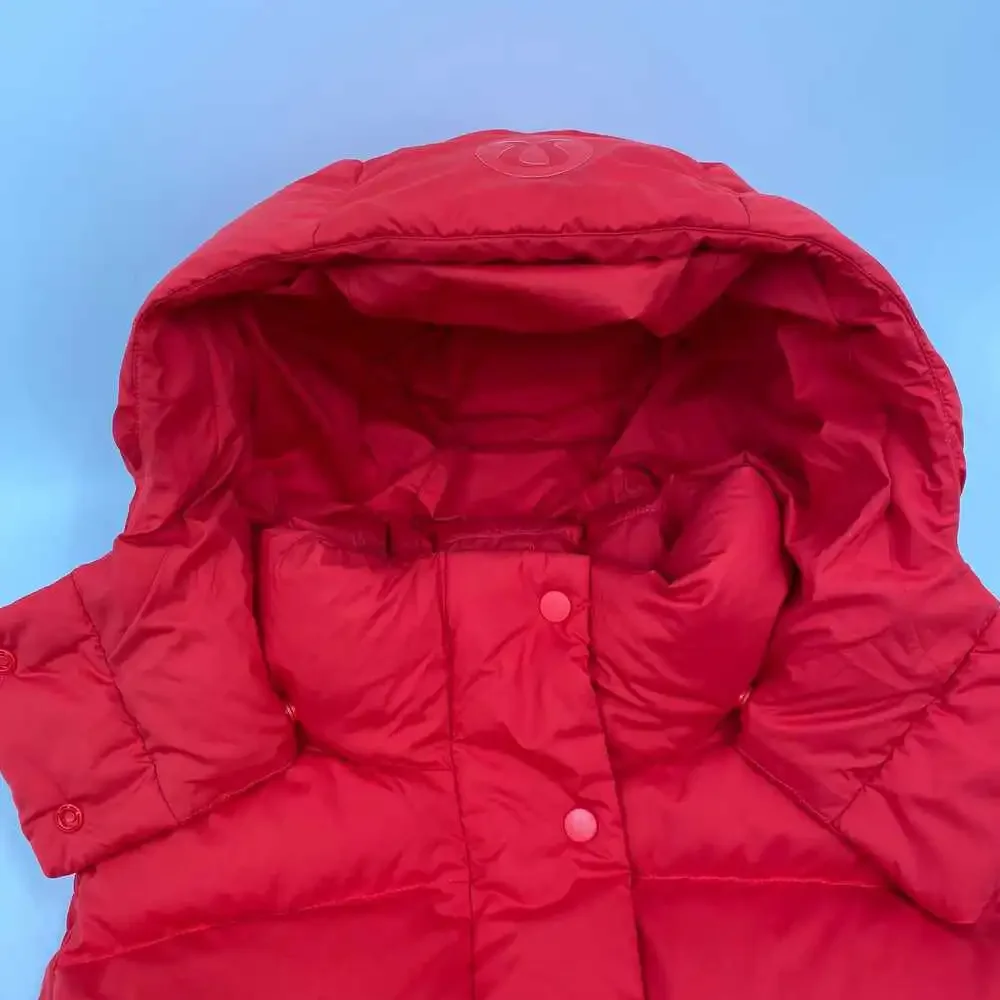 Lululemon Red Hooded Down-Filled Puffer Vest | Women’s Size 10